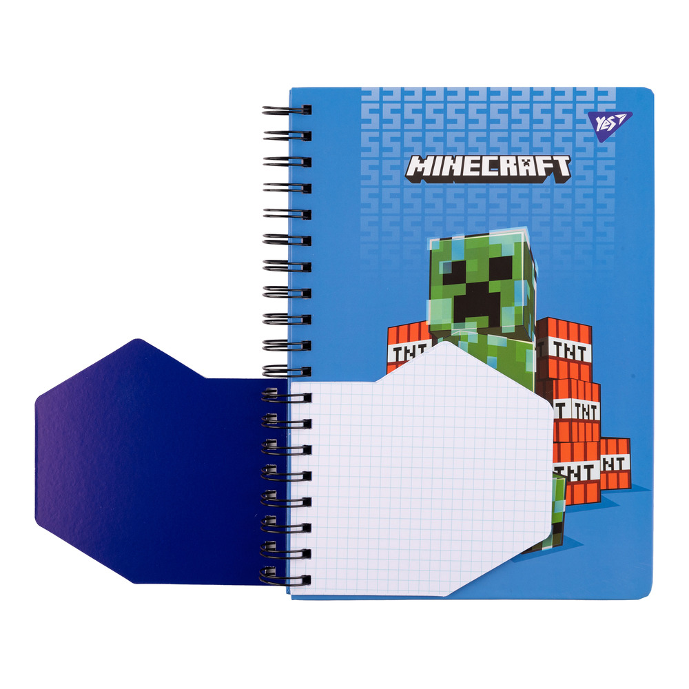 Блокнот YES 2 в 1 В5 В7 80,20 аркушів клітинка Minecraft TNT 151783. Фото 2
