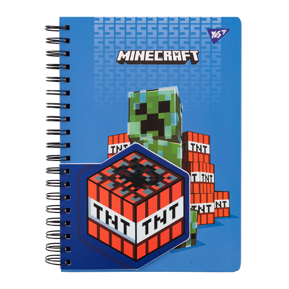 Блокнот YES 2 в 1 В5 В7 80,20 аркушів клітинка Minecraft TNT 151783