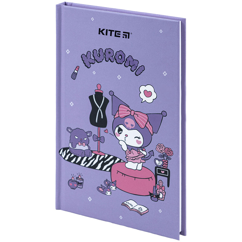 Книга записна Kite Kuromi HK24-199-2, тверда обкладинка, А6, 80 аркушів, клітинка. Фото 2