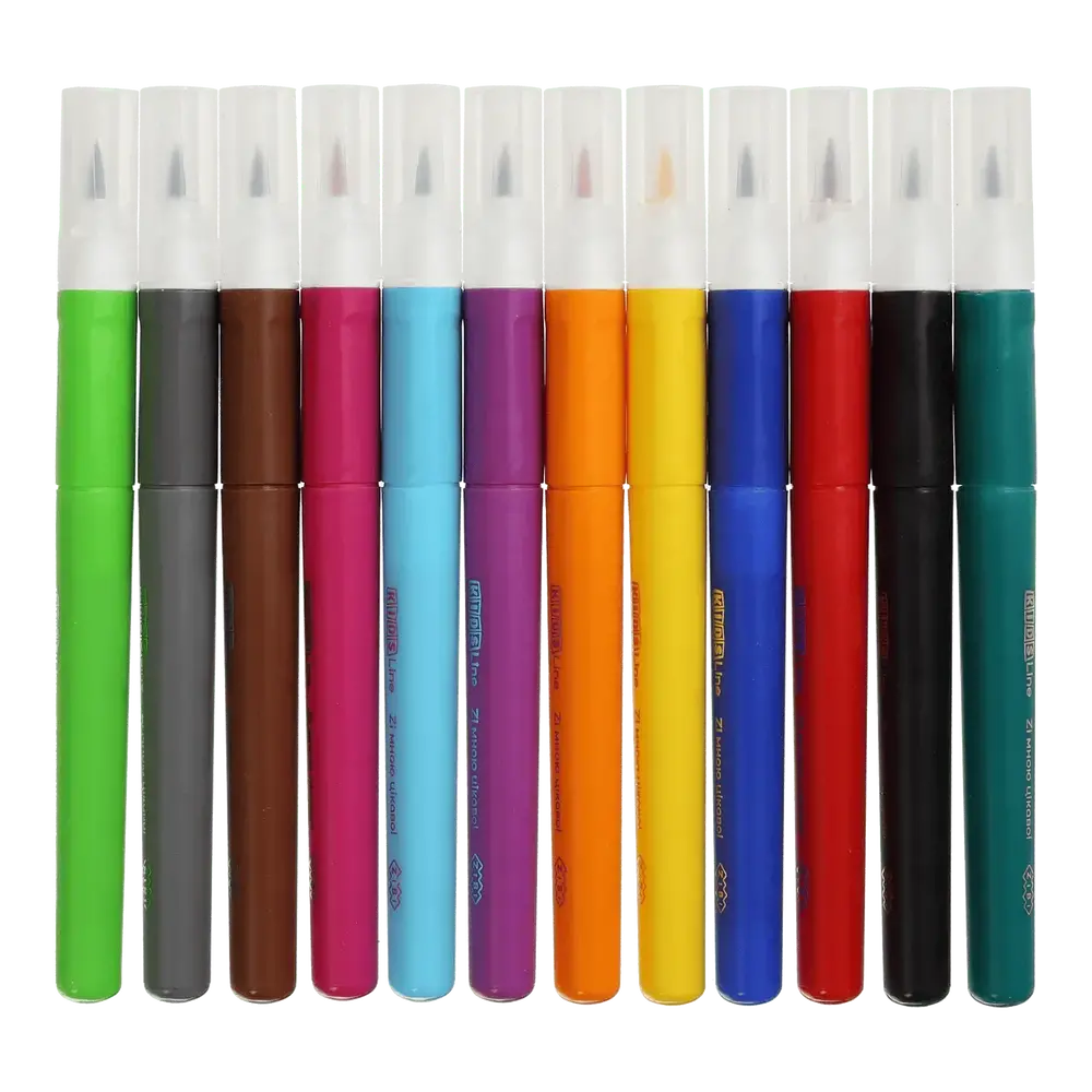 Фломастери Zibi брашеві 12 кольорів JUMBO KIDS Line ZB.2822. Фото 3