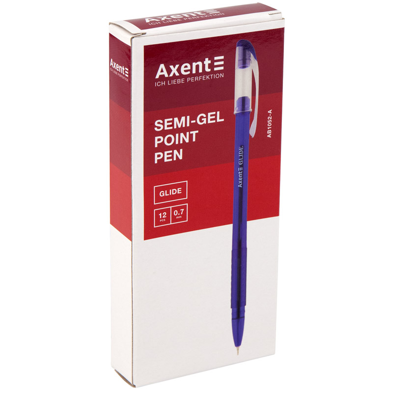 Ручка кулькова Axent Glide AB1052-02-A, 0.7 мм, синя