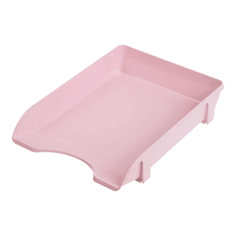 Лоток для паперів пластиковий горизонтальний Buromax Pastel рожевий BM.6354-10