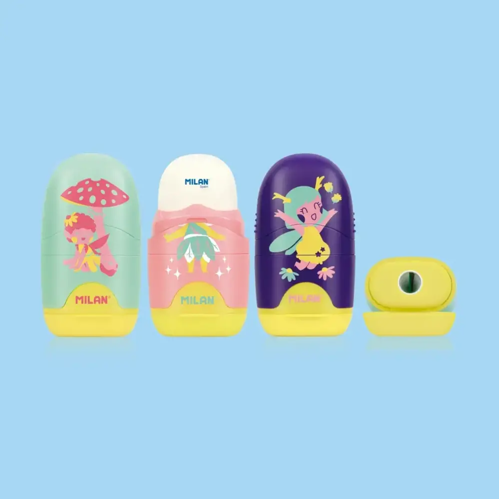 Гумка + стругачка Capsule Fairy Taleм ТМ MILAN мікс (16 шт) 4701116FR. Фото 3