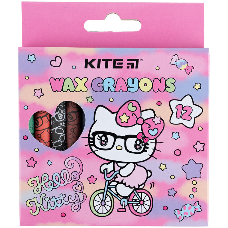 Крейда воскова Hello Kitty 12 кольорів HK24-070