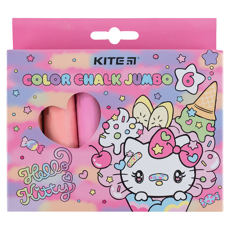 Крейда кольорова Kite Jumbo Hello Kitty 6 кольорів HK24-073