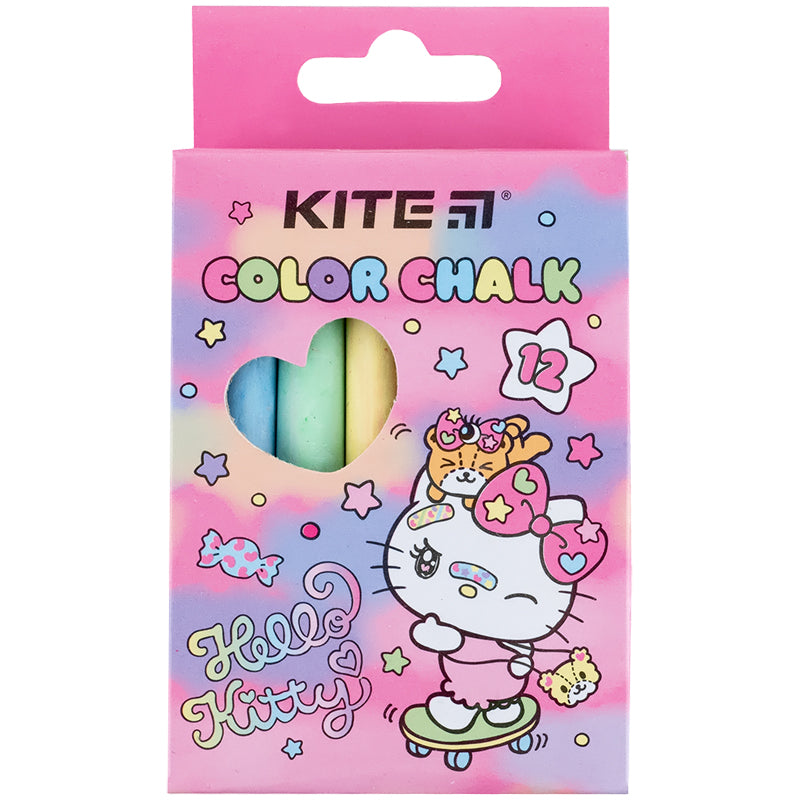 Крейда кольорова Kite Hello Kitty 12 штук HK24-075
