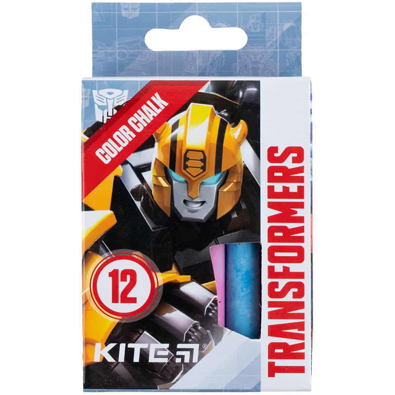 Крейда кольорова Kite Transformers 12 штук TF24-075