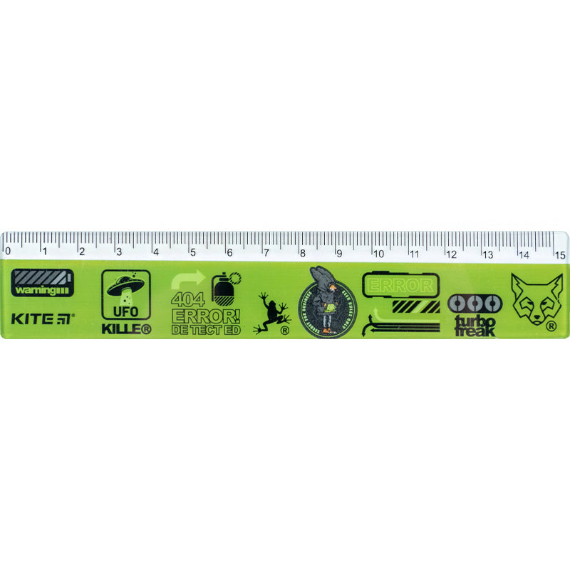 Лінійка пластикова Kite Fox Rules K24-090-4, 15 см