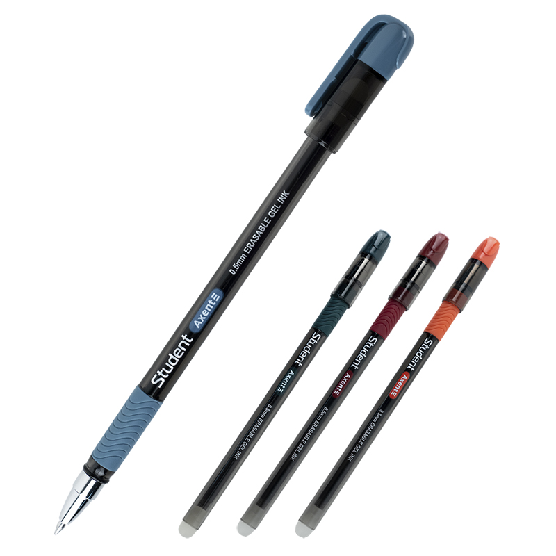 Ручка гелева "пиши-стирай" Axent Student AG1071-01-A, 0.5 мм, чорна