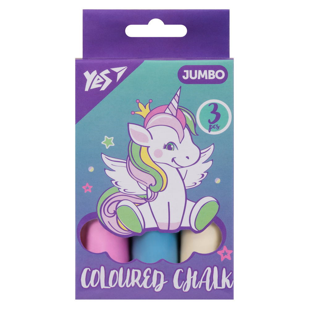 Крейда кольорова Yes Glamour 3 шт JUMBO 400495