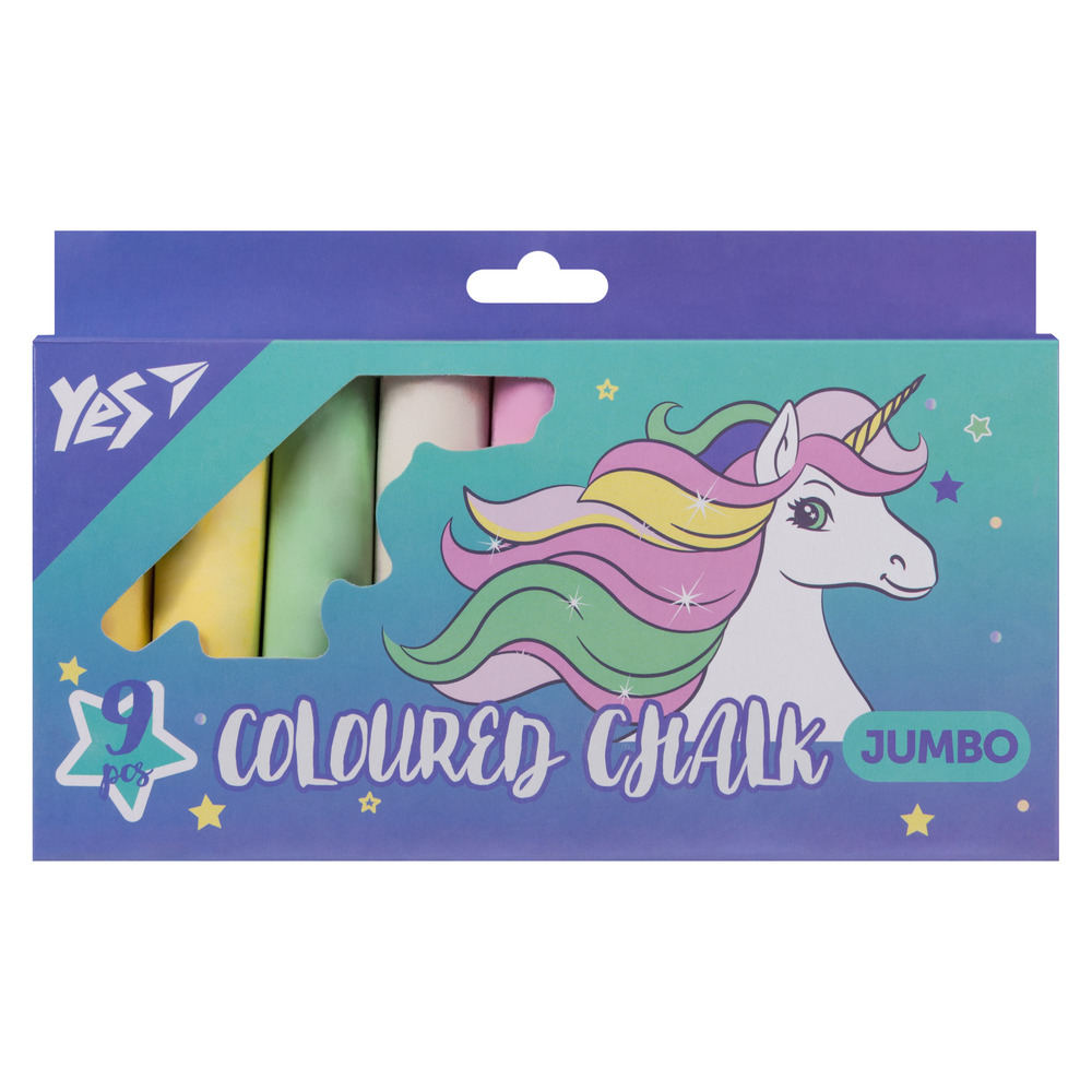 Крейда кольорова Yes Glamour 9 шт JUMBO 400507