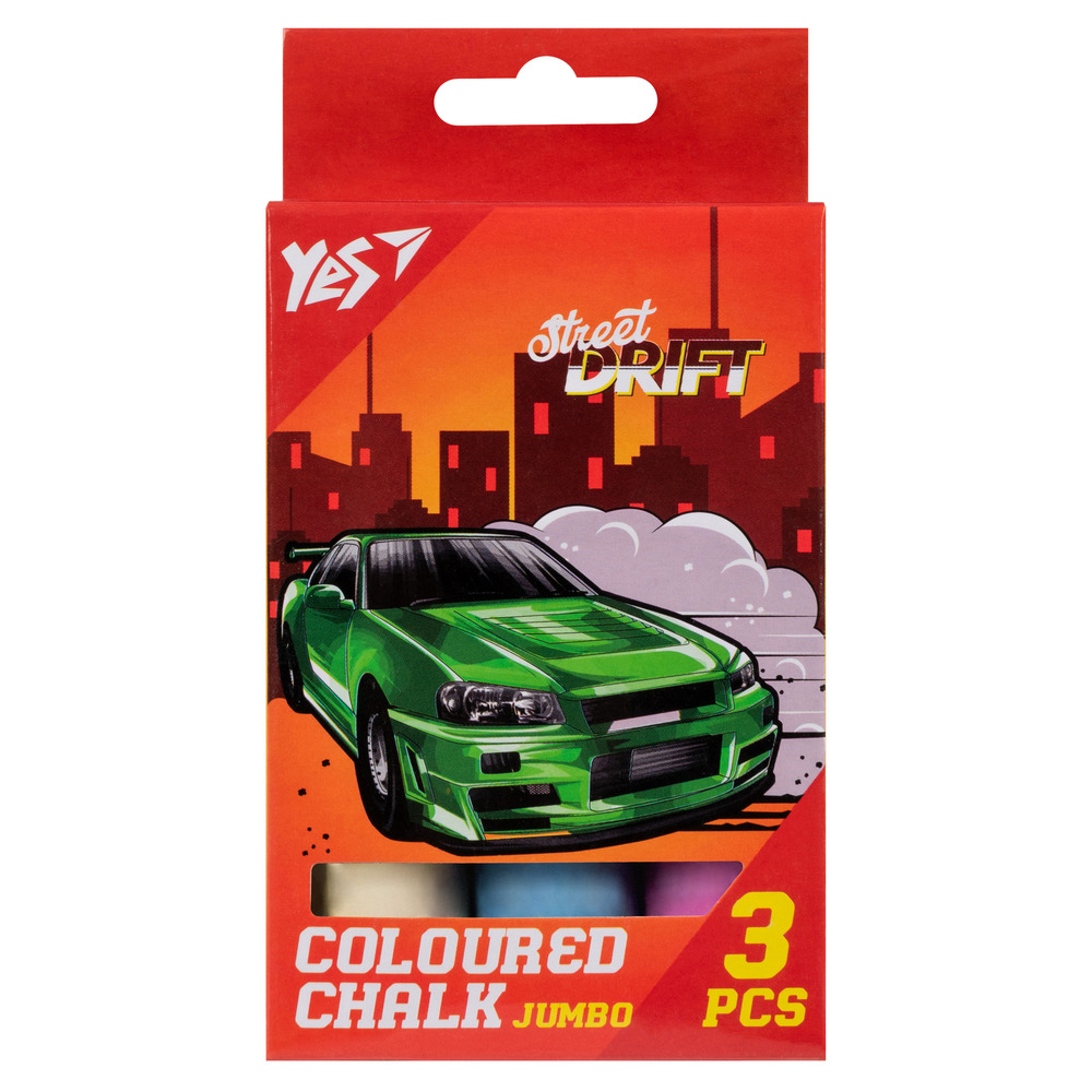 Крейда кольорова Yes Street Drift 3 шт JUMBO 400494