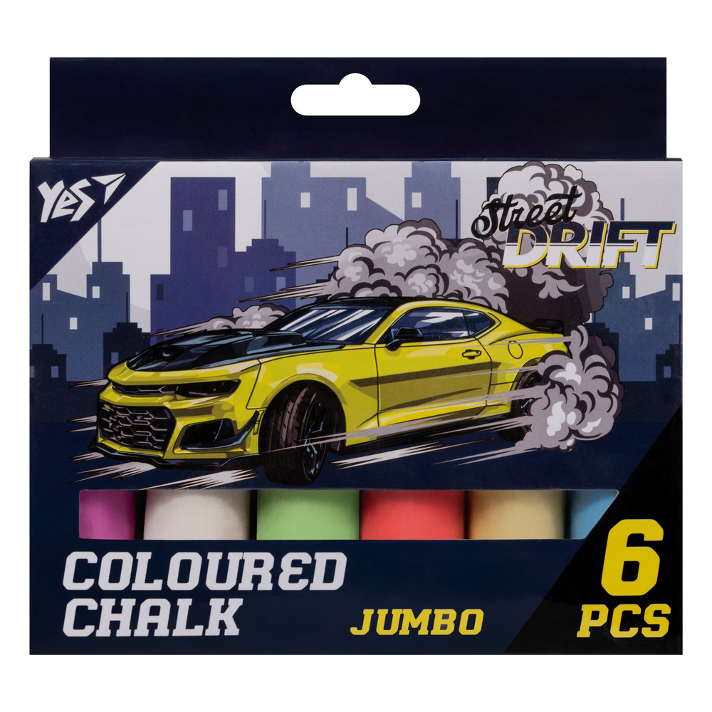 Крейда кольорова Yes Street Drift 6 шт JUMBO 400500