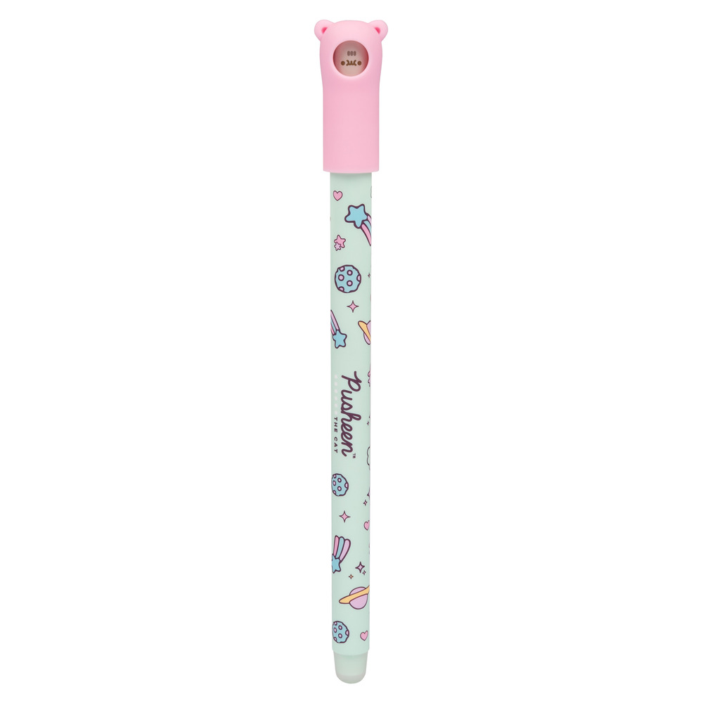 Ручка гелева Yes пиши-стирай Pusheen Cat 0,5 мм синя 420446. Фото 2