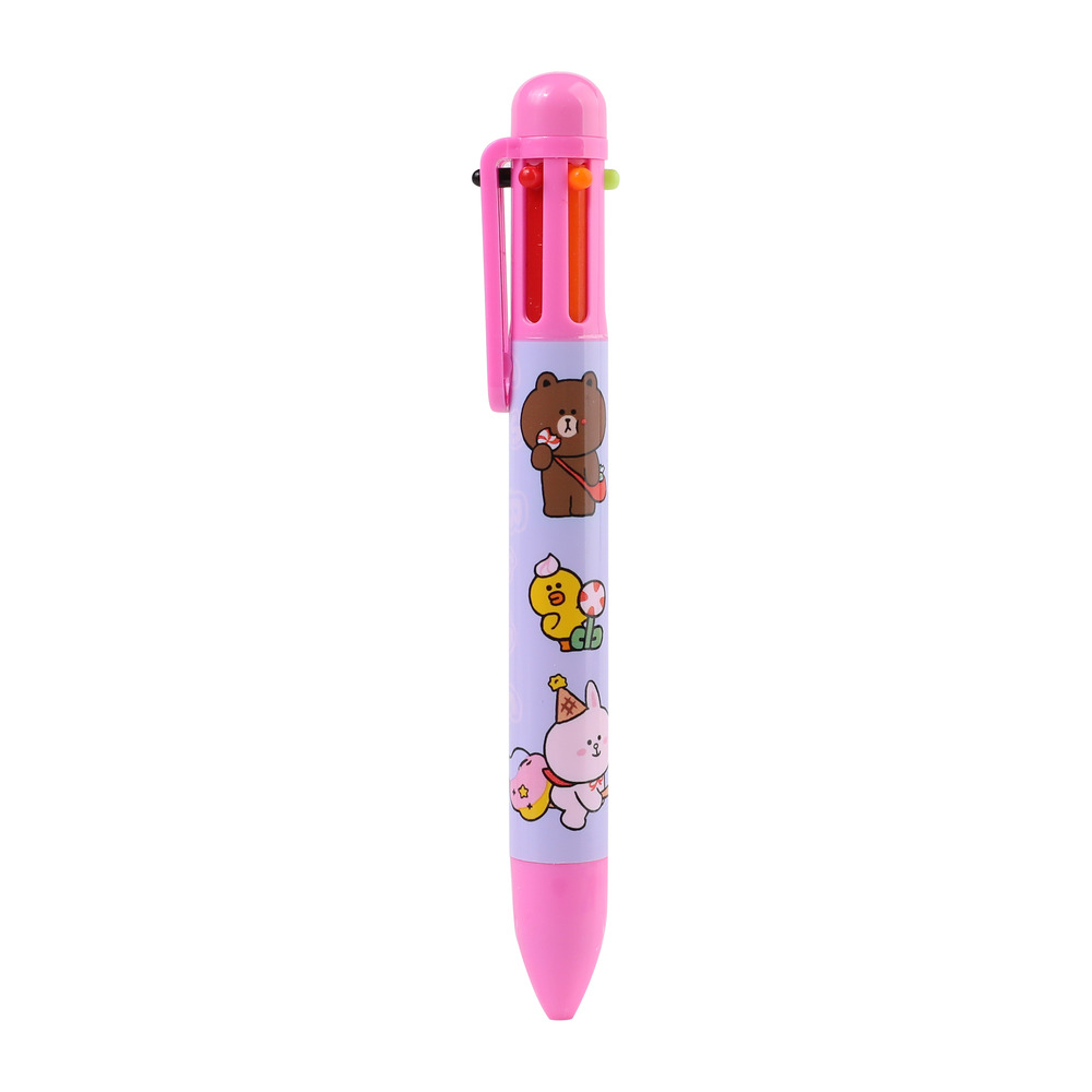 Ручка кулькова Yes Line Friends 0,7 мм автоматична 6 кольорів 412245. Фото 2