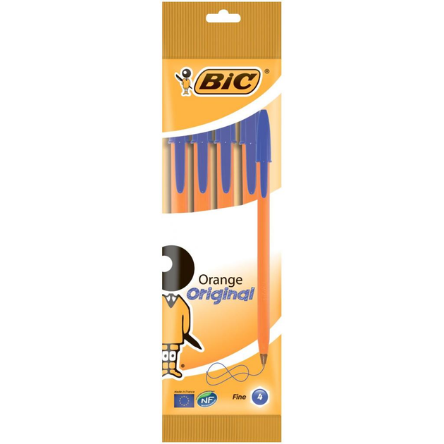 Ручка Bic Оранж, синя, 4 шт в блістері		 bc8308521