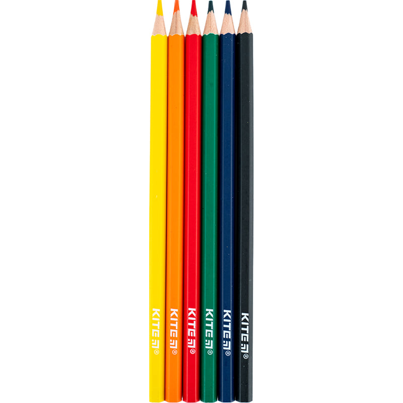 Олівці кольорові Kite Classic K-050, 6 кольорів. Фото 3
