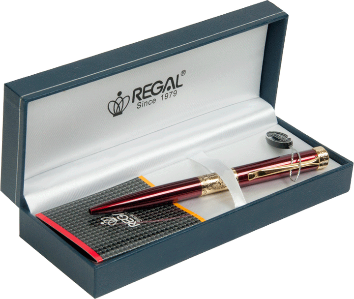 Ручка REGAL кулькова в подарунковому футлярі L, бордовий R35501.L.B