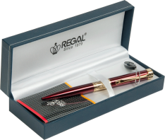Ручка REGAL кулькова в подарунковому футлярі L, бордовий R35501.L.B