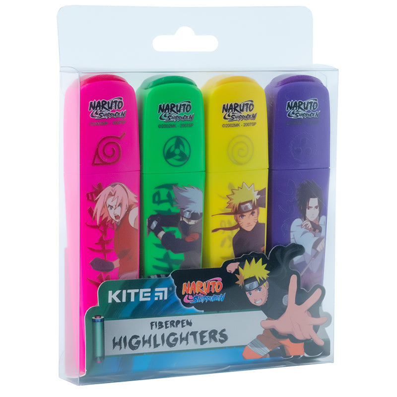 Маркер Highlighter Kite Naruto NR24-444, набір з 4-х кольорів. Фото 4