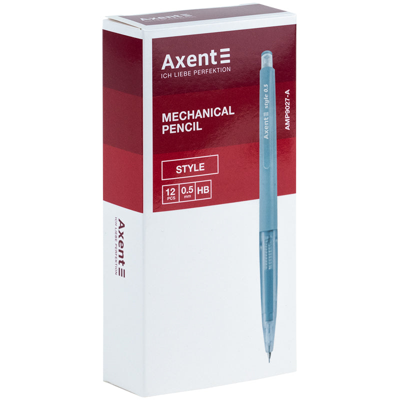 Олівець механічний Axent Style AMP9027-A з гумкою, HB, 0.5 мм