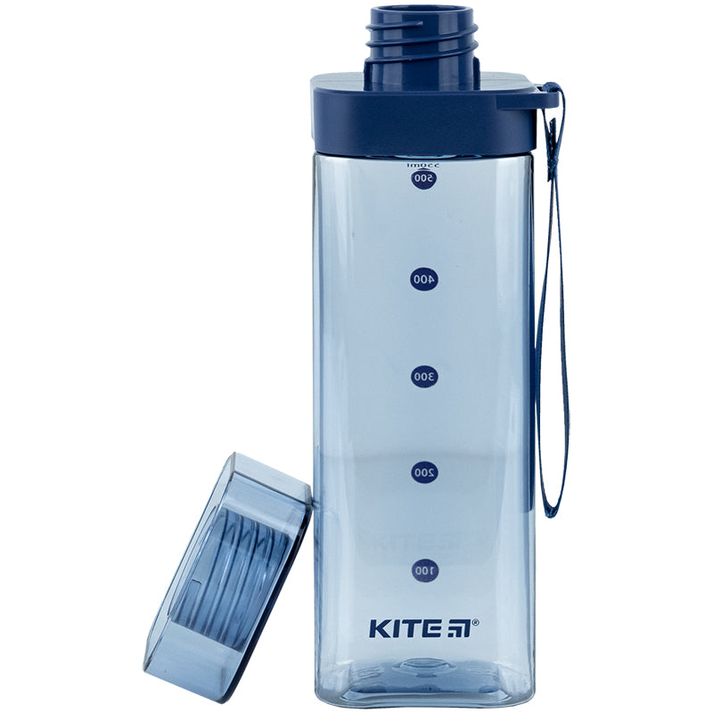 Пляшечка для води квадратна Kite K24-1209-1, 550 мл, блакитна. Фото 4