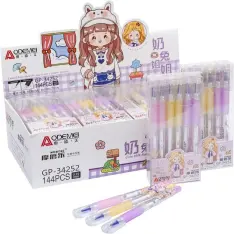 Ручка Aodemei гелева пиши-стирай синя 0,35 мм Girl (12шт/уп) 34252