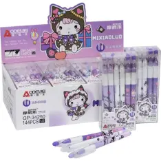 Ручка Aodemei гелева пиши-стирай синя 0,35 мм Kitty (12шт/уп) 34250