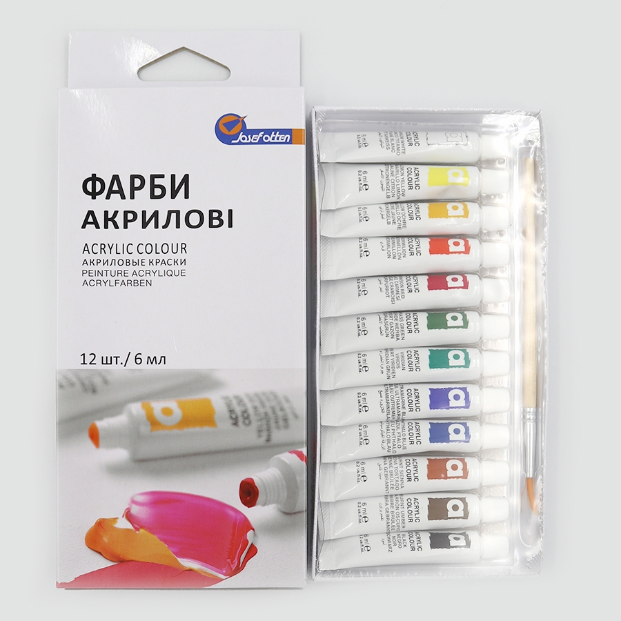 Фарби акрилові Josef Otten Basics Plastic-tub 12х6 мл 12006.PA31