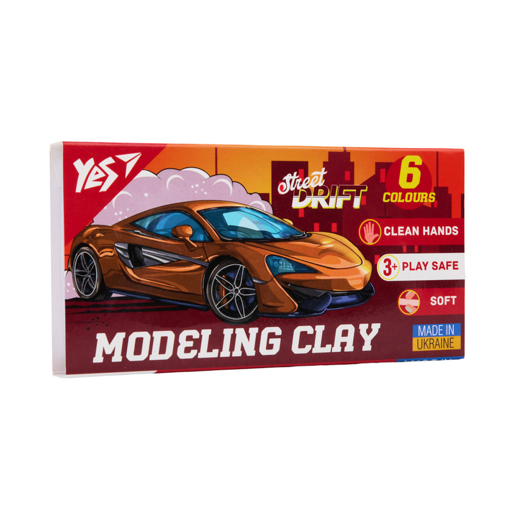 Пластилін Yes Drift King 6 кольорів 120 г 540654