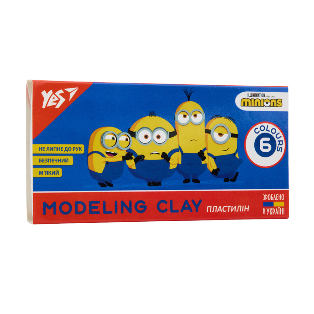 Пластилін Yes Minions 6 кольорів 120 г 540629
