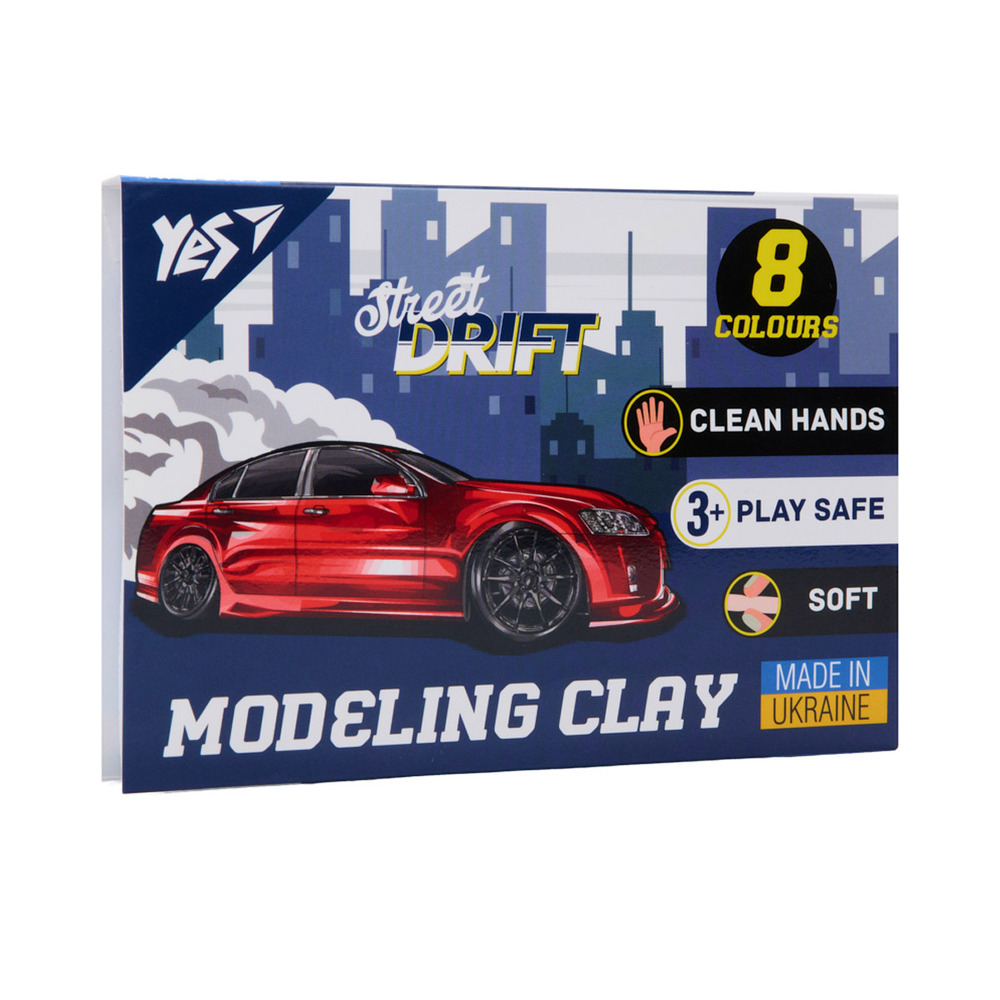 Пластилін Yes Drift King 8 кольорів 160 г 540660