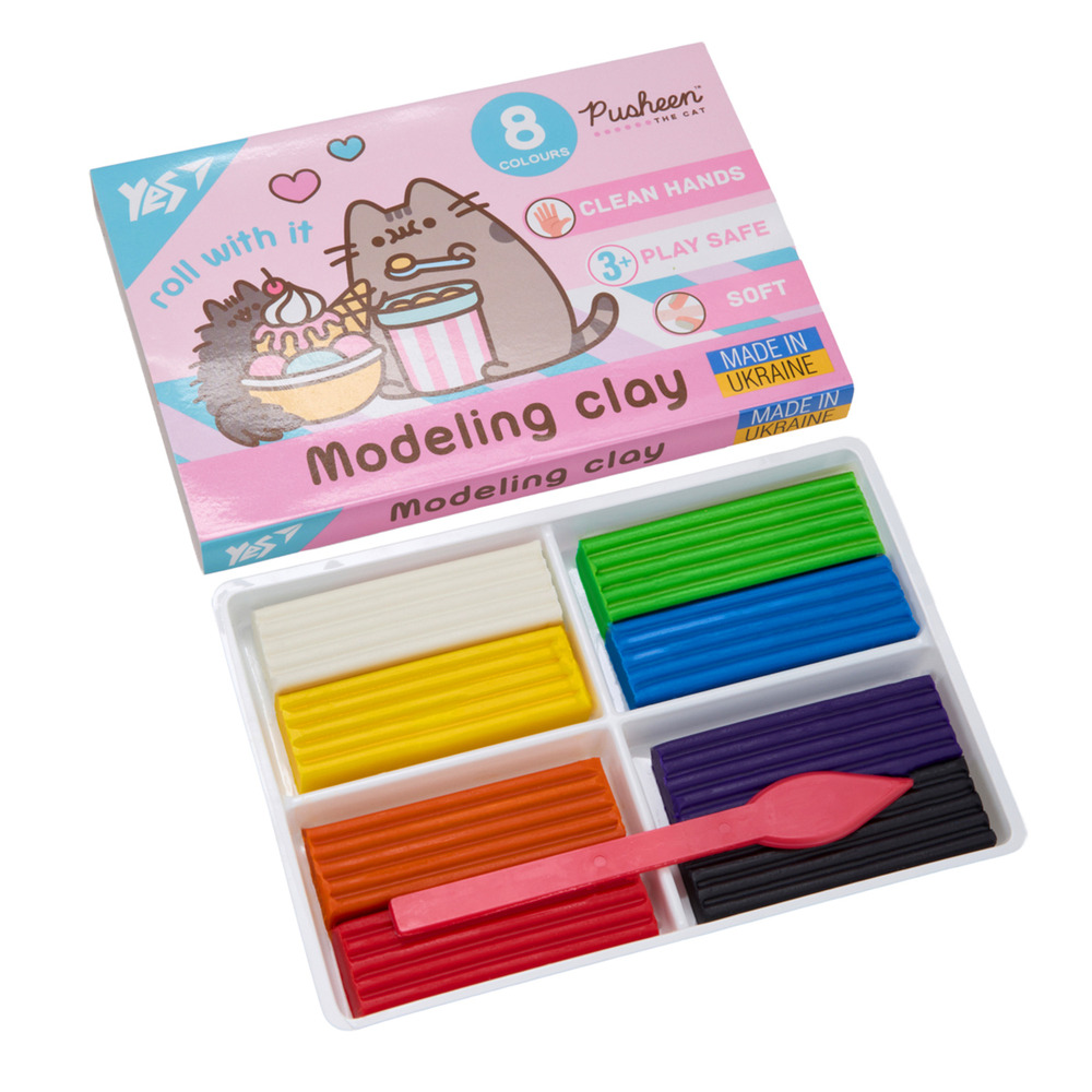 Пластилін Yes Pusheen 8 кольорів 160 г 540657. Фото 2