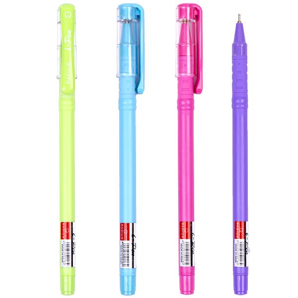 Ручка масляна Radius I-Pen пастельний корпус, синій (50 шт). Фото 3