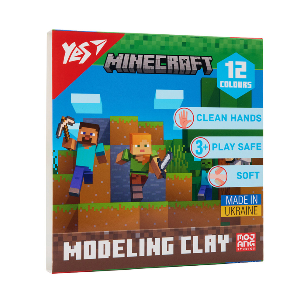 Пластилін Yes Minecraft 12 кольорів 240 г 540668
