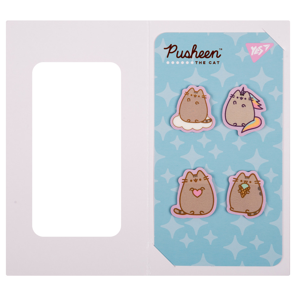 Закладки-стікери Yes Pusheen пластик 80 шт 4х20 170419. Фото 2