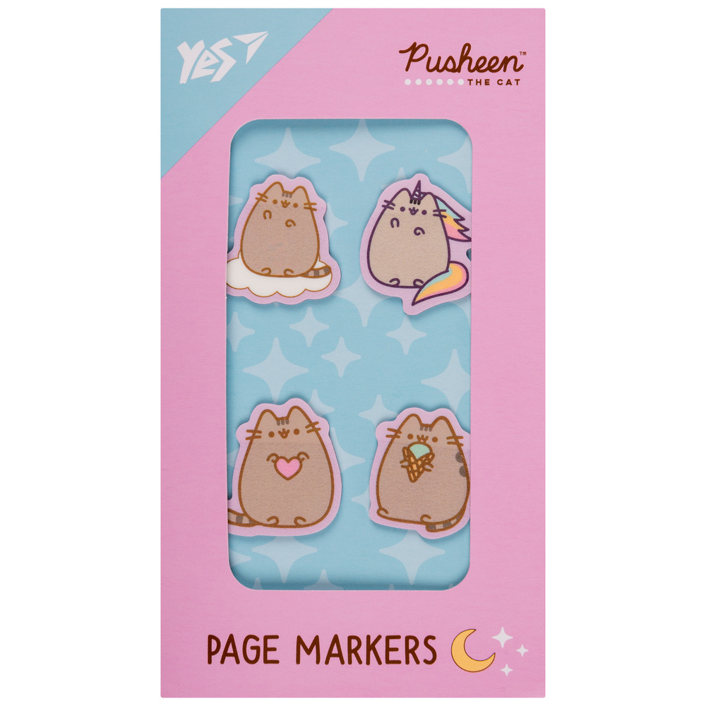 Закладки-стікери Yes Pusheen пластик 80 шт 4х20 170419