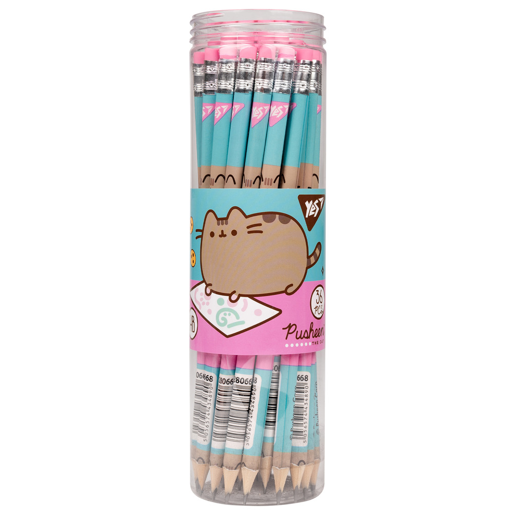 Олівець чорнографітний Yes Pusheen трикутний з гумкою 280668