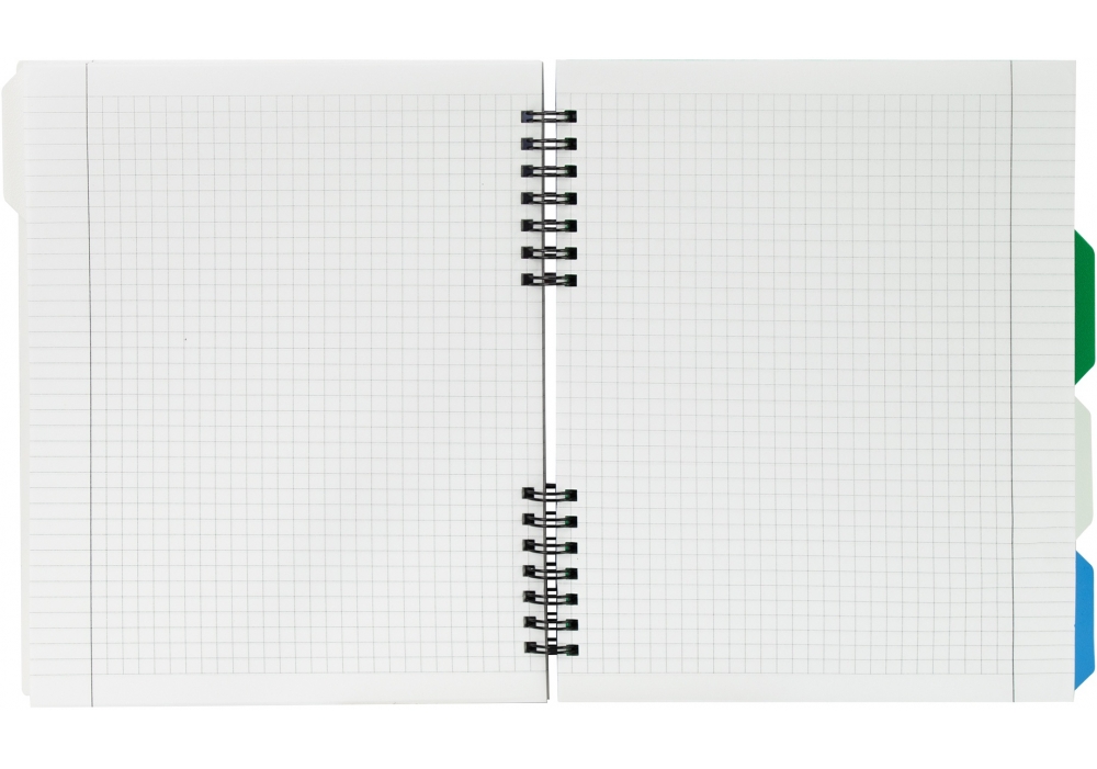 Блокнот Optima Flowers B5, пластикова обкладинка, з розділювачами, 120 аркушів, клітинка O20356-15. Фото 3