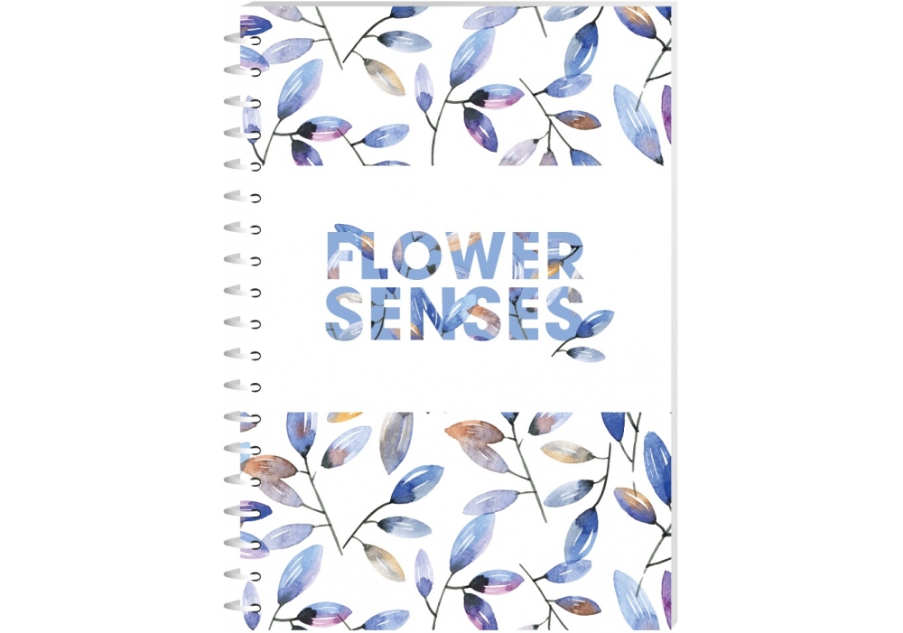 Блокнот Optima Flower Senses А6, картонна обкладинка, 80 аркушів, клітинка O27158. Фото 5