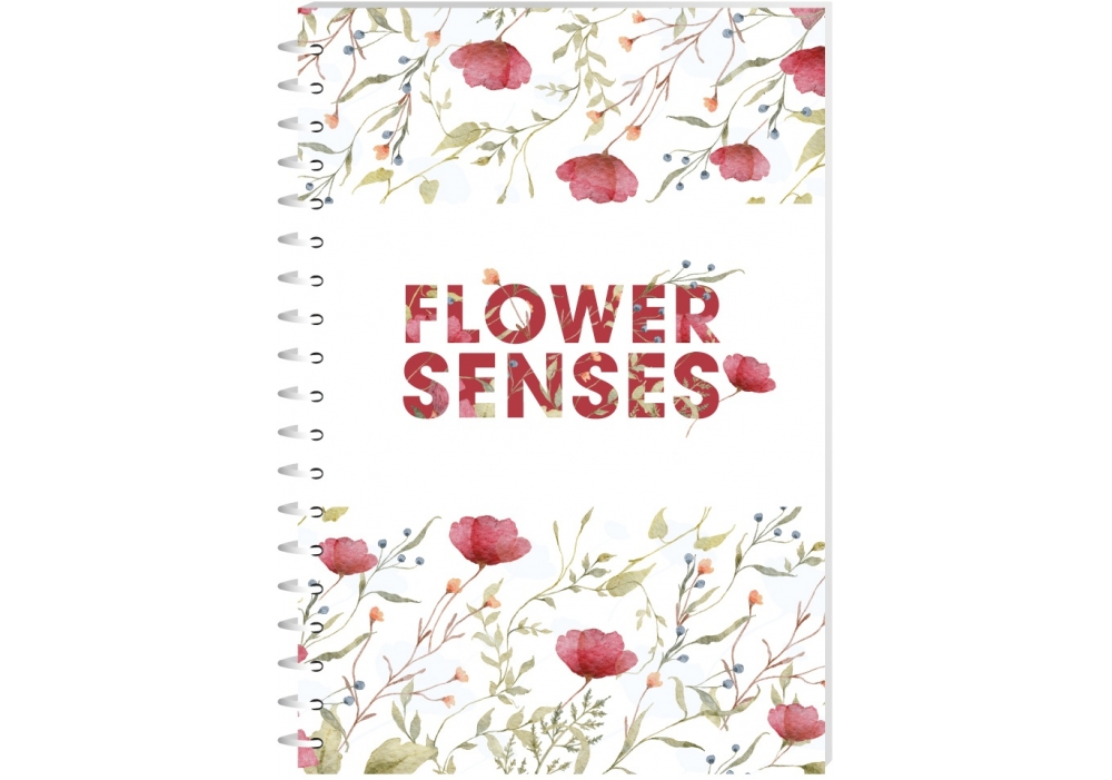 Блокнот Optima Flower Senses А6, картонна обкладинка, 80 аркушів, клітинка O27158. Фото 6