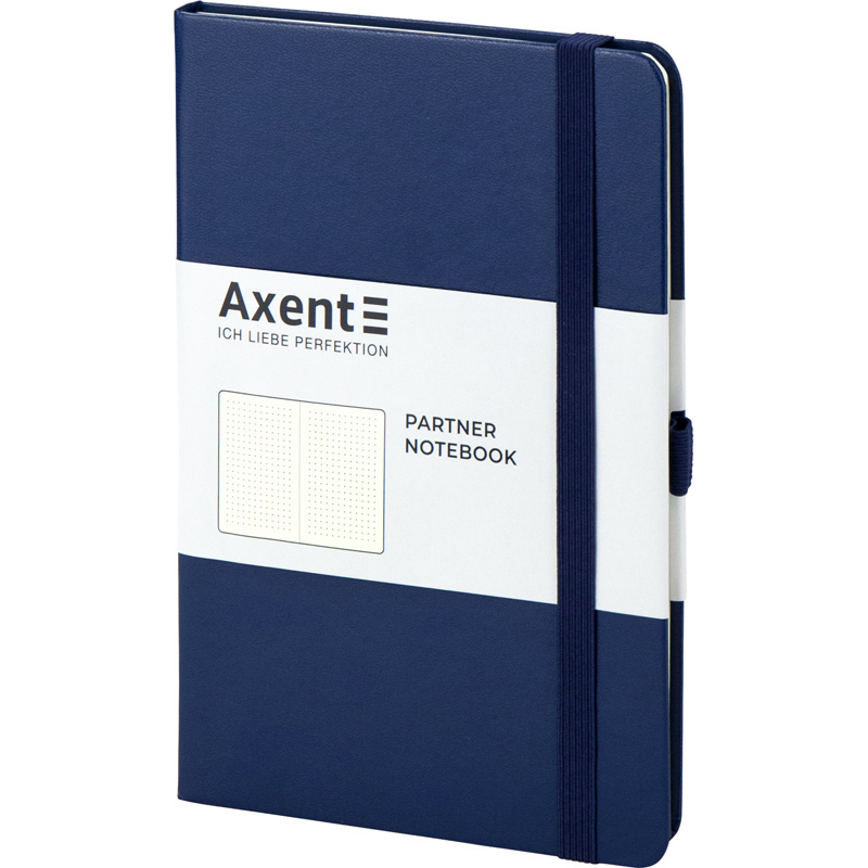 Книга записна Axent Partner 8306-02-A, A5, 125x195 мм, 96 аркушів, крапка, тверда обкладинка, темно-синя. Фото 2