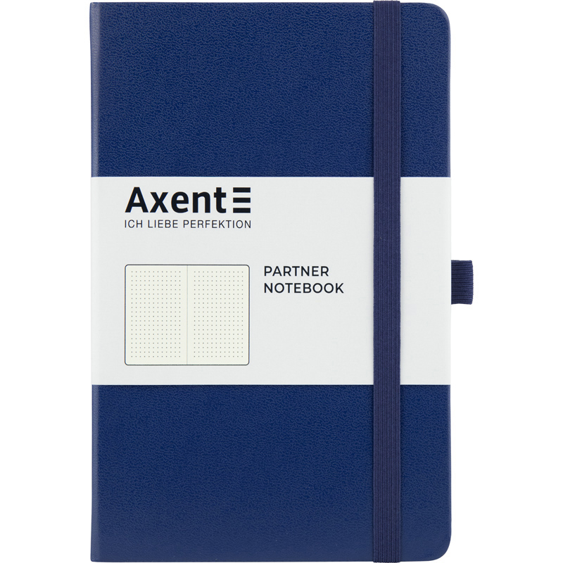 Книга записна Axent Partner 8306-02-A, A5, 125x195 мм, 96 аркушів, крапка, тверда обкладинка, темно-синя