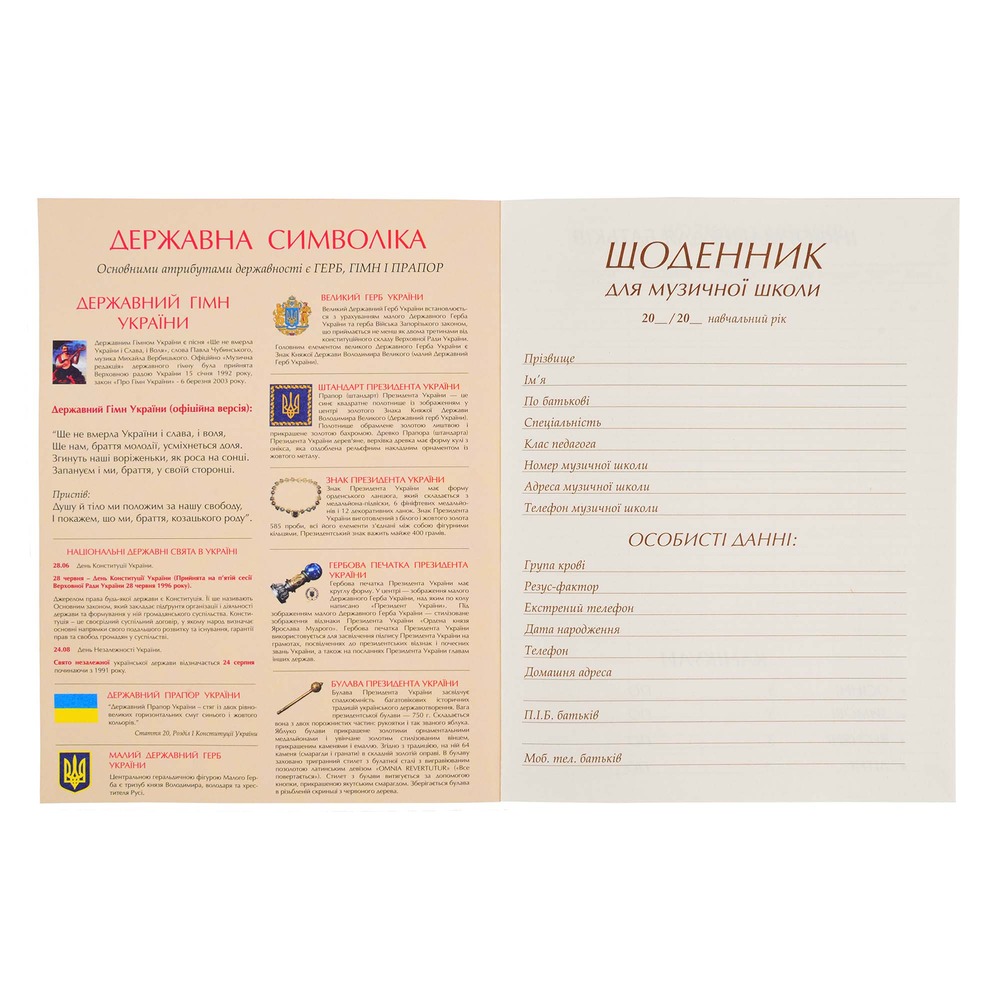 Щоденник для музичної школи YES Інтегральний А5 48 аркушів Cool girl 911588. Фото 3