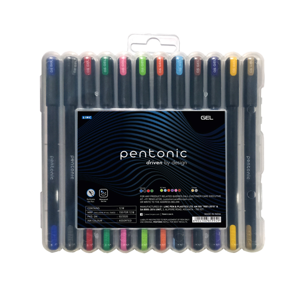Ручка гелева LINC Pentonic набір 12 кольорів 411959