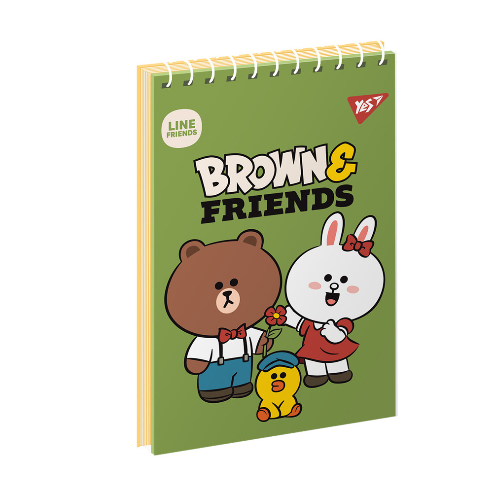 Зошит для записів YES А7 80 аркушів клітинка Line Friends 151968. Фото 2