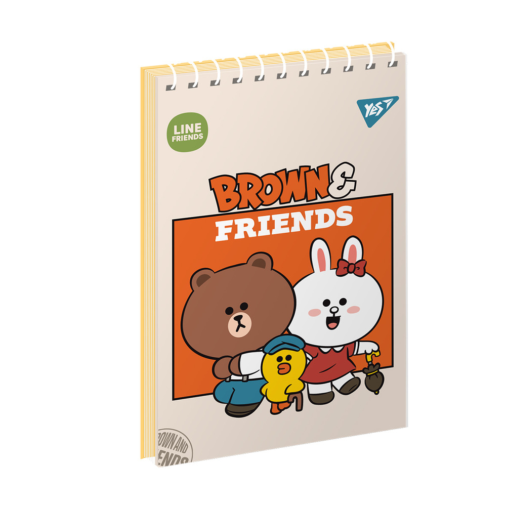 Зошит для записів YES А7 80 аркушів клітинка Line Friends 151968. Фото 3