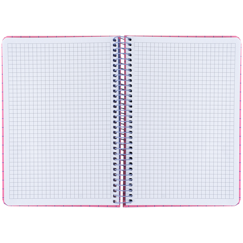 Блокнот на спiралi Axent 8460-2-A, А5, 120 аркушів, клітинка, тверда обкладинка, рожевий. Фото 4