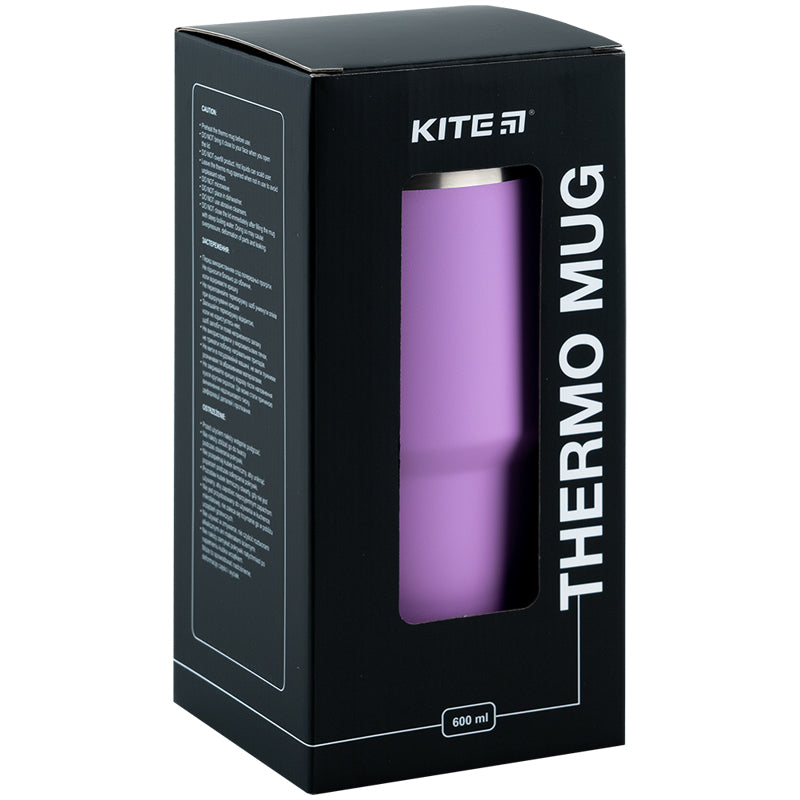 Термокружка Kite K24-1206-2, 600 мл, фіолетова. Фото 8