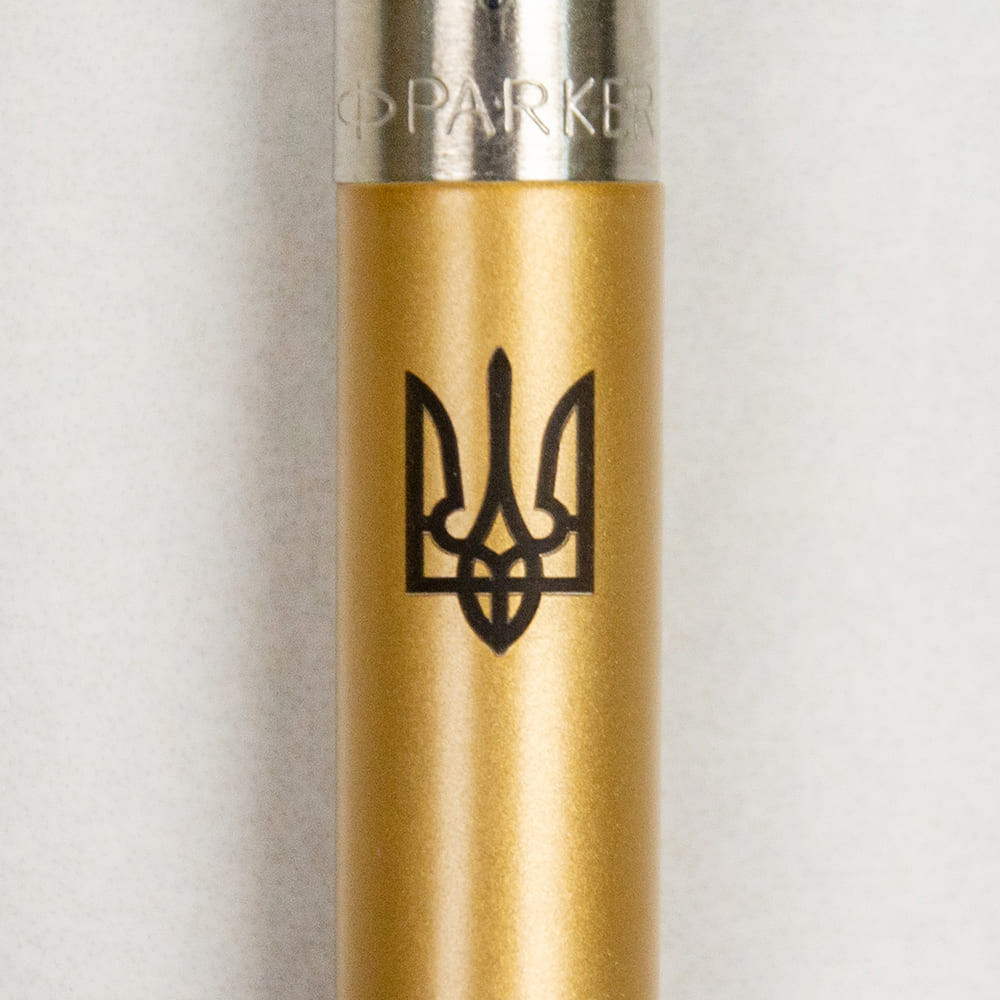 Ручка кулькова Parker JOTTER XL UKRAINE Matt Gold CT BP Тризуб 13432_T001b. Фото 4
